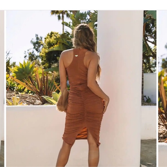 VICI MIDI Dress Mocha - Picture 3 of 7